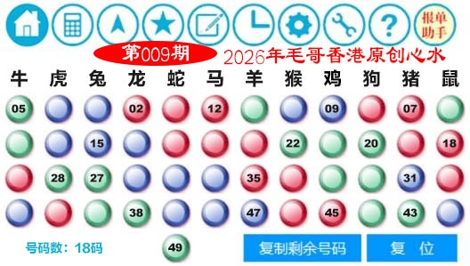 009期毛哥心水[图]